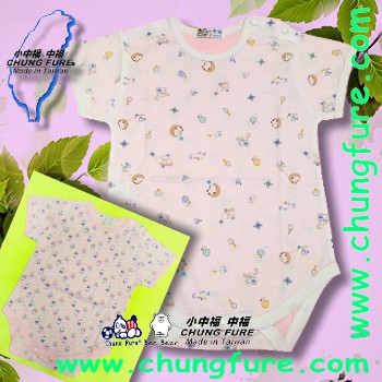 小中福純棉短袖包屁衣(薄)