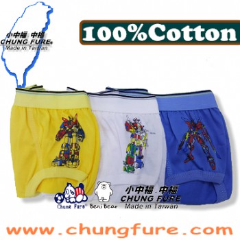 精梳棉單面男童三角褲