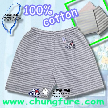 小中福(薄棉)條紋童休閒短褲