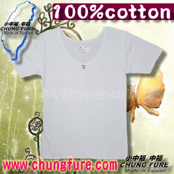 羅紋女仕短袖衫