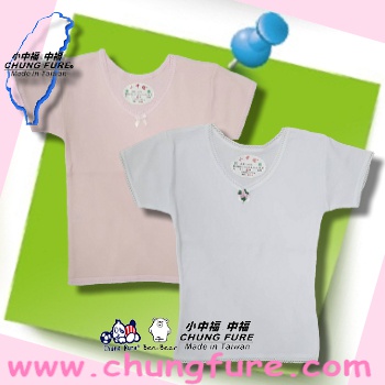 羅紋女童短袖衫